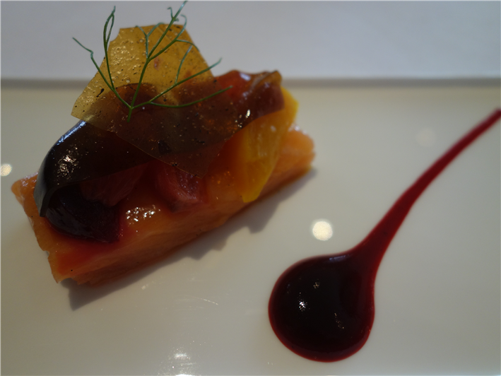 salmon and beetroot